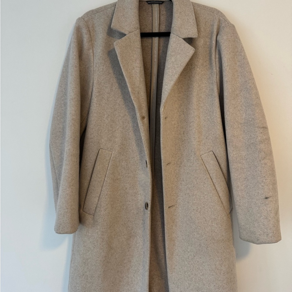 H&M Light Beige Wool Blend Coat
